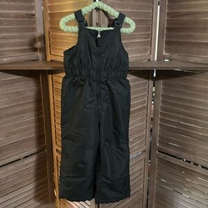 Wonder Nation Adjustable Black Snow Bibs Unisex Toddler 4T